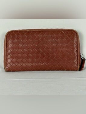 Bottega Veneta Intrecciato Wallet Brown Leather As Is